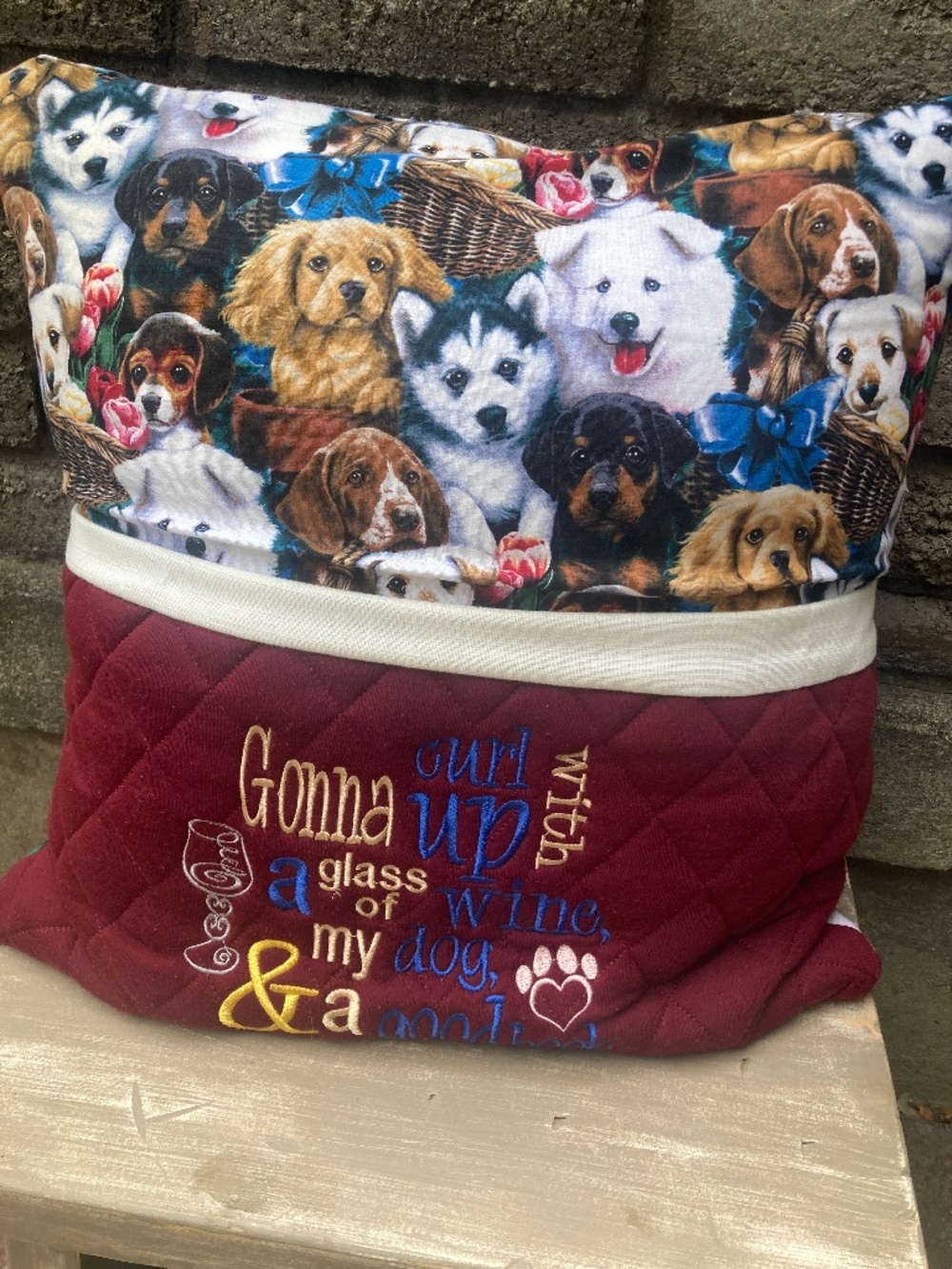 Handcrafted Book Bag {Dogs}